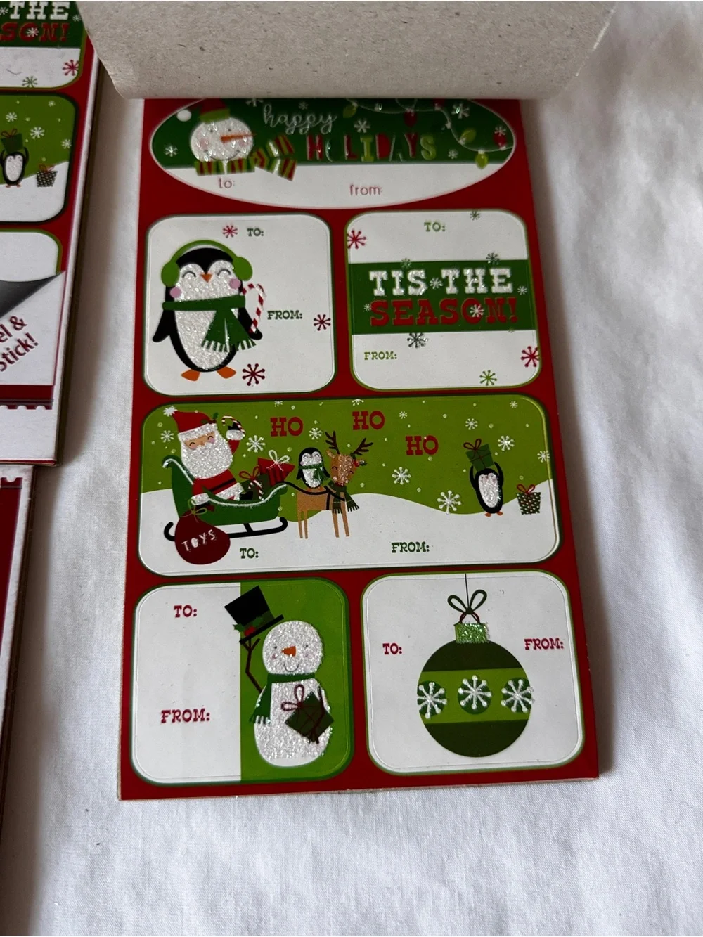 Christmas Gift Tag Sheets - Red and Green Holiday Labels
